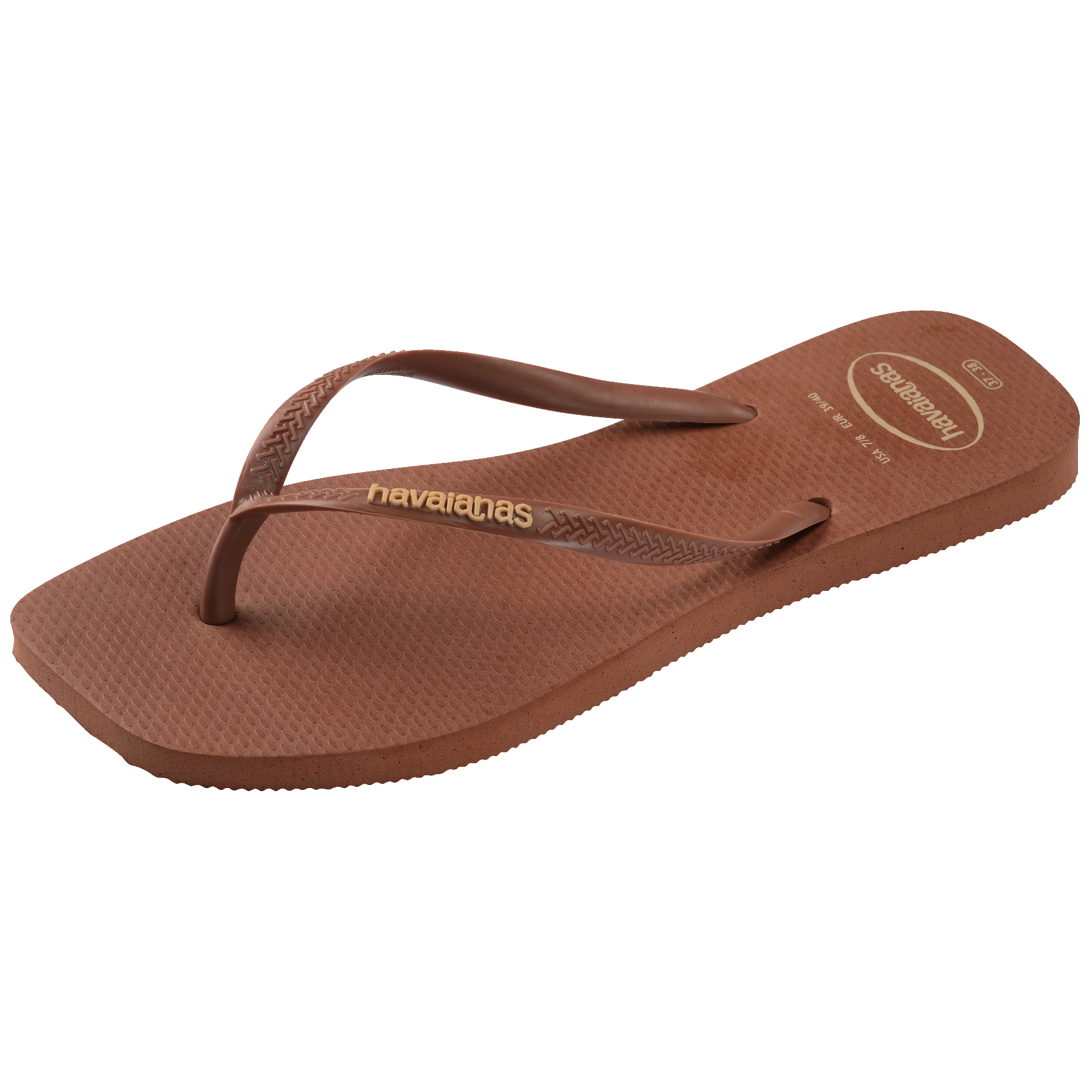 Women's Slim Square Logo Pop Up Flip Flops