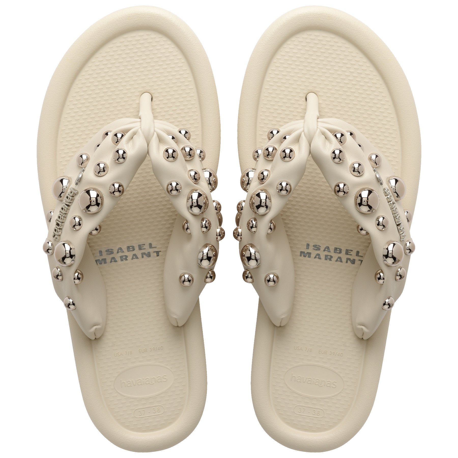 Women's Isabel Marant Maxi Puffed Studs Flip Flops