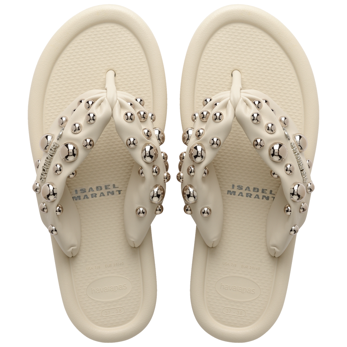 Women's Isabel Marant Maxi Puffed Studs Flip Flops